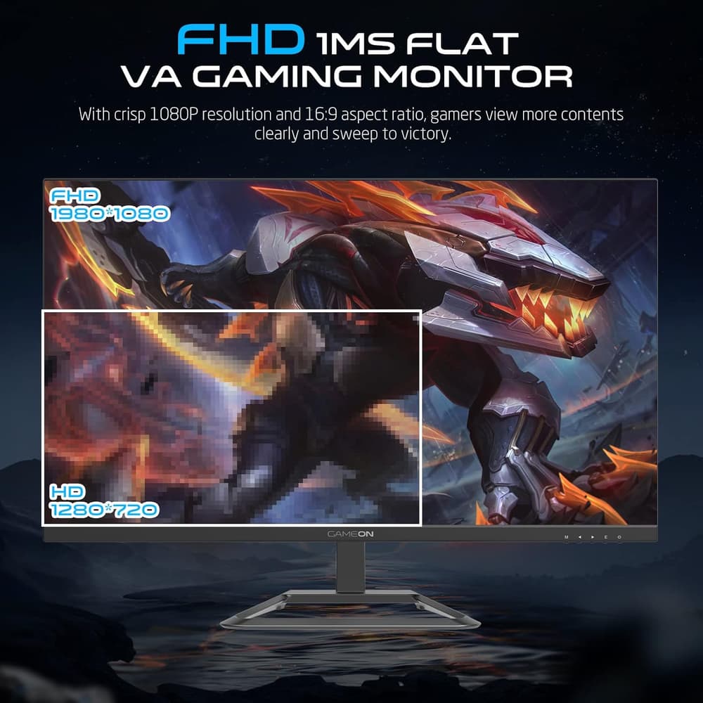 قيم أون GOP32FHD240VA | 32 بوصة | FHD | 240 هرتز | وقت استجابة 1 مللي ثانية | شاشة ألعاب VA مسطحة مع G-Sync & FreeSync - Modern Electronics