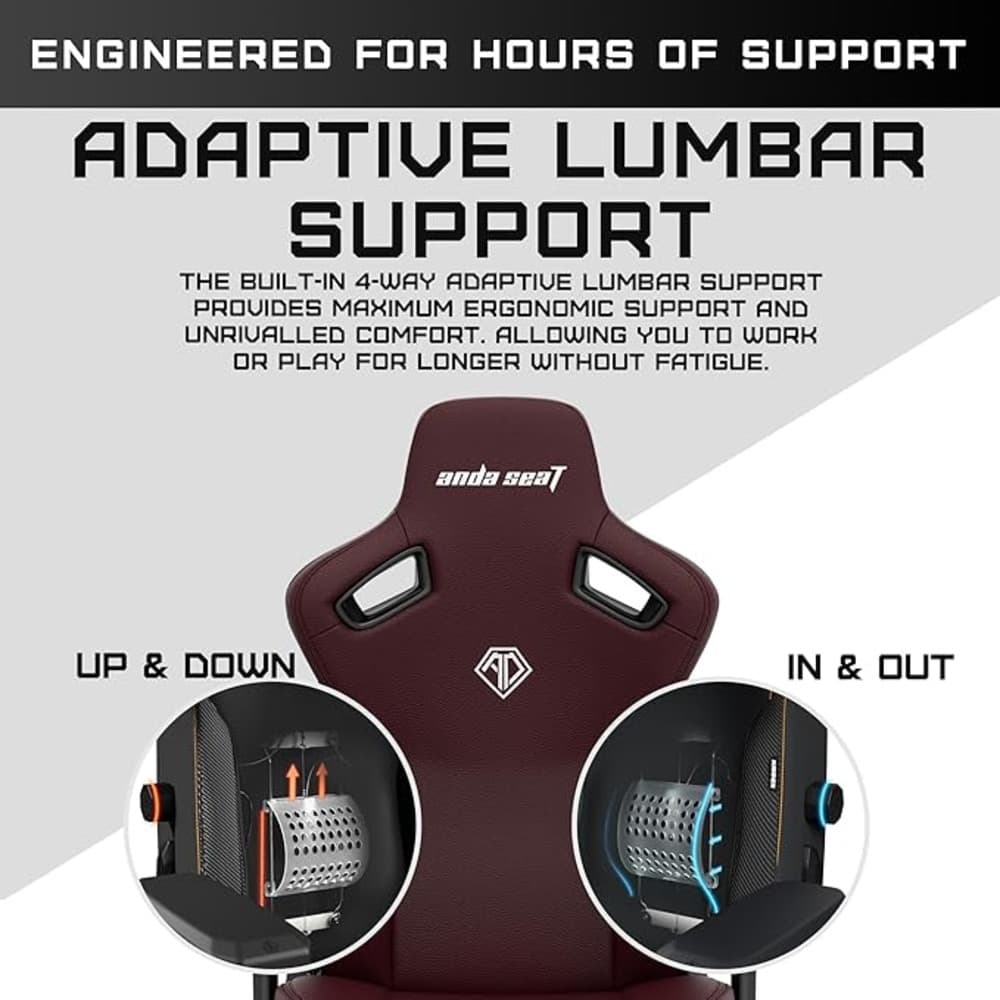 Andaseat Kaiser 3 XL Gaming chair - Maroon - Modern Electronics