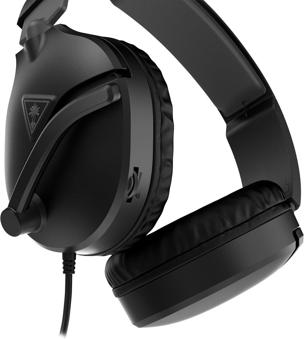 تيرتل بيتش سماعة راس للالعاب متعددة المنصات من ريكون 70 لاجهزة PS5 وPS4 وXbox Series X|S One ونينتندو سويتش والكمبيوتر والجوال مع اتصال سلكي 3.5 ملم وميكروفون قابل للطي لكتم الصوت ومكبرات صوت 40 أسود - Modern Electronics