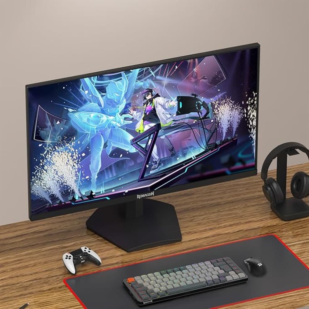 Redragon OPAL GM27X5QIPS 27 inch QHD Gaming Monitor 2560 x 1440|180Hz|1ms|IPS Panel with AMD FreeSync|Blur-Free Gaming with Vibrant Colors and Wide Viewing Angles|Black & Red - Modern Electronics