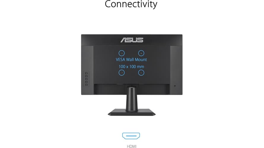 Asus 27 inch VA27EHF LED Gaming Monitor | Full HD 1080p | 1ms | 100Hz | Dynamic Action Sync | Frameless Design - Black - Modern Electronics