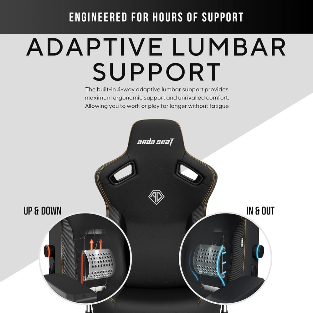 Andaseat Kaiser 3 Series Premium Gaming Chair Large | PVC Black - Modern Electronics
