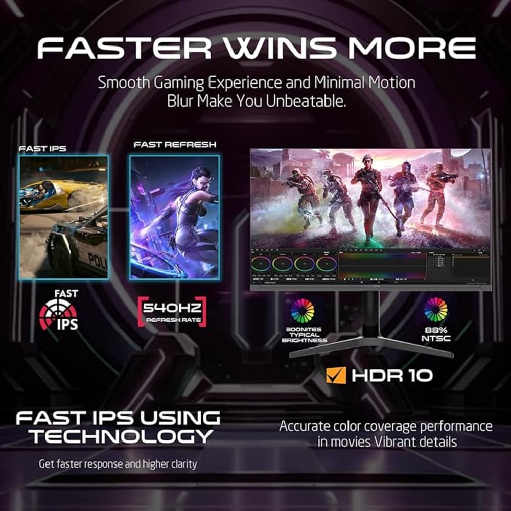 جيم أون شاشة العاب تيتان برو اكس من سلسلة GOTX27FHD540IPS | لوحة IPS سريعة فل أتش دي|540 هرتز|2.1 أتش دي أم آي| فري سينك وجي سينك| تدعم بلايستيشن 5 - Modern Electronics