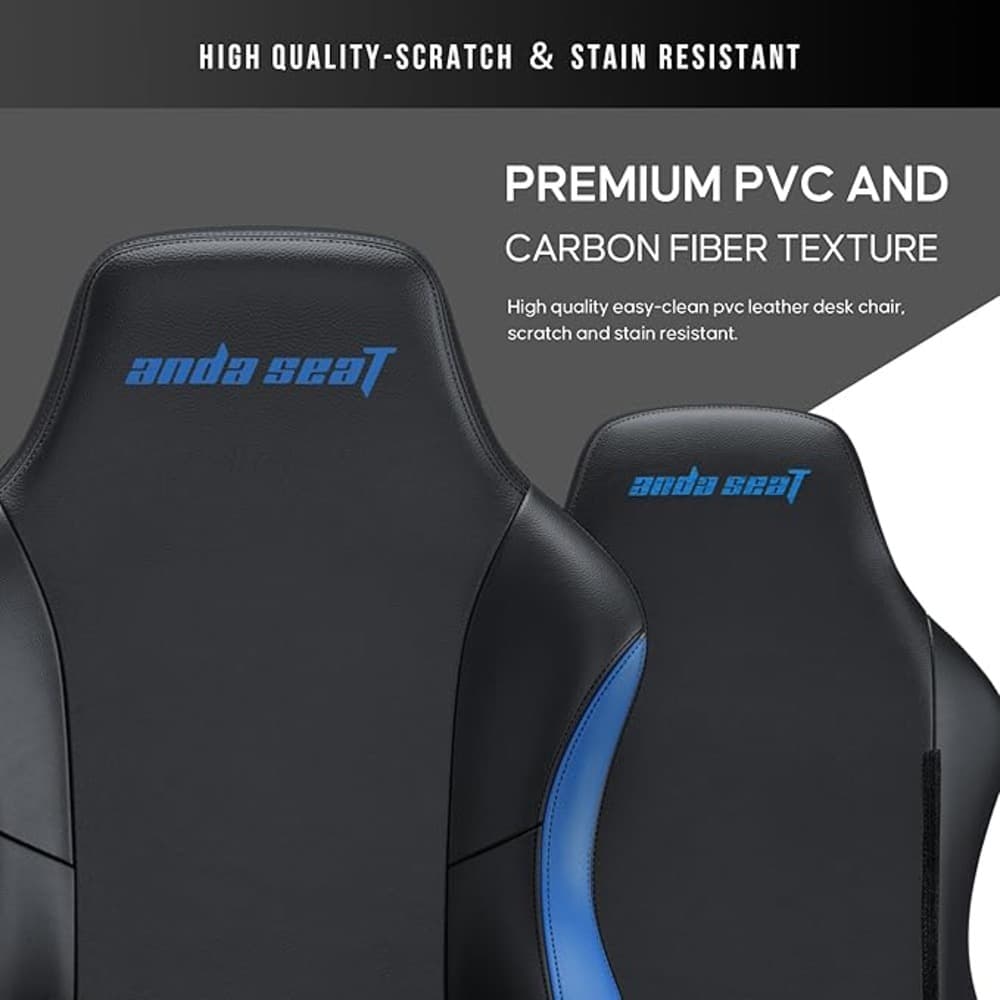 AndaSeat Luna L Gaming Chair Black and Blue - Modern Electronics