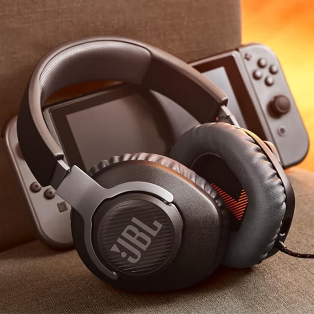 JBL Quantum 100 Wired Over-Ear Gaming Headset with a Detachable Voice Focus Boom Mic |PC and Gaming Console Compatible | Black - Modern Electronics
