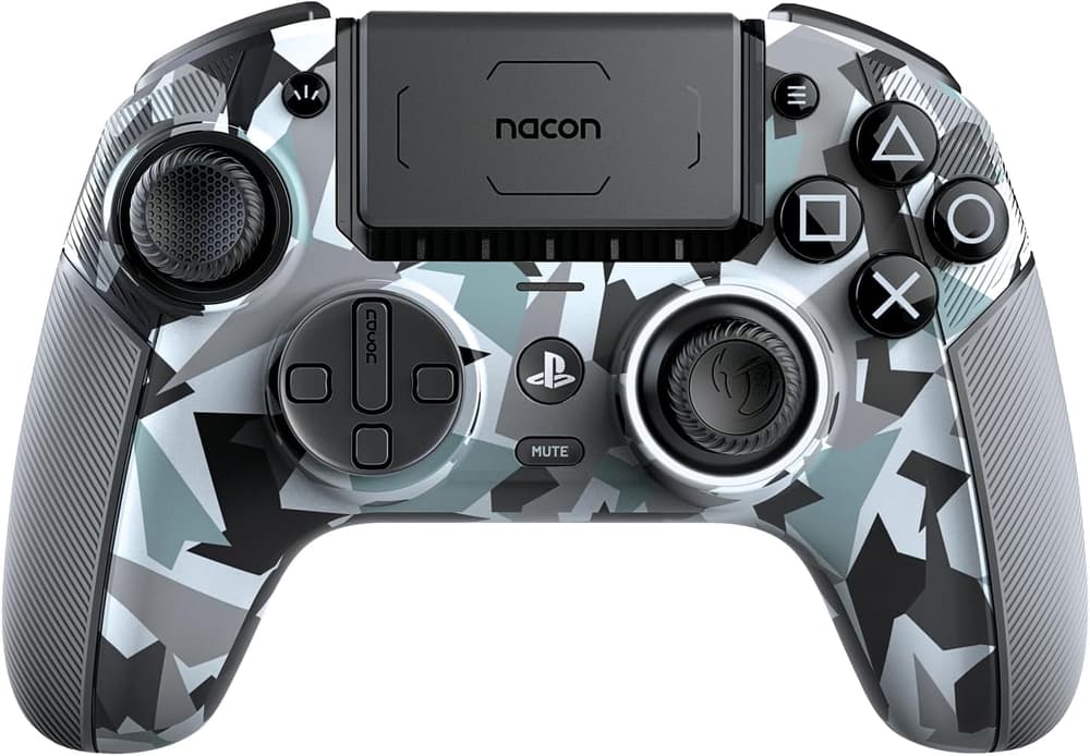 Nacon Revolution 5 Pro Officially Licensed PlayStation Wireless Gaming Controller for PS5 / PS4 / PC - Hall Effect, Trigger Stops, Mappable Buttons, Bluetooth Audio - Arctic Camo - Modern Electronics