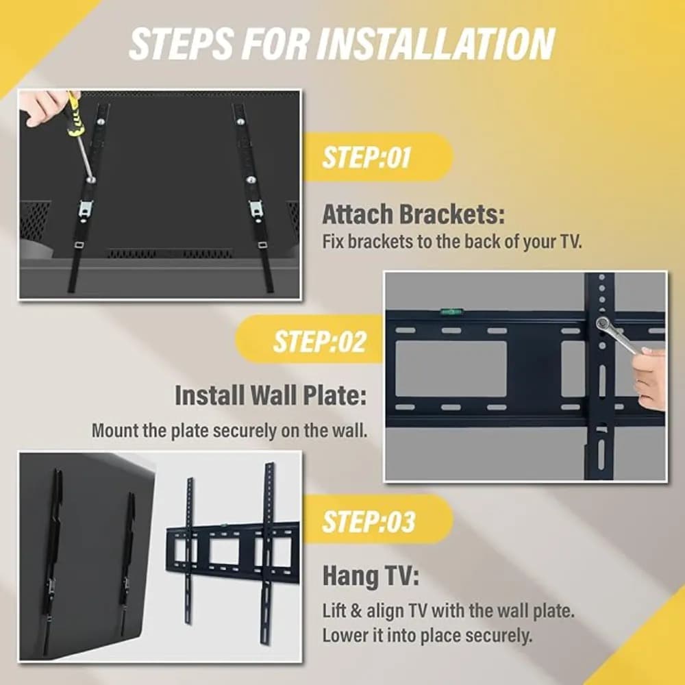 WB TV FIX WALLMOUNT 55 to 100 inch BIG BRACKET - Modern Electronics