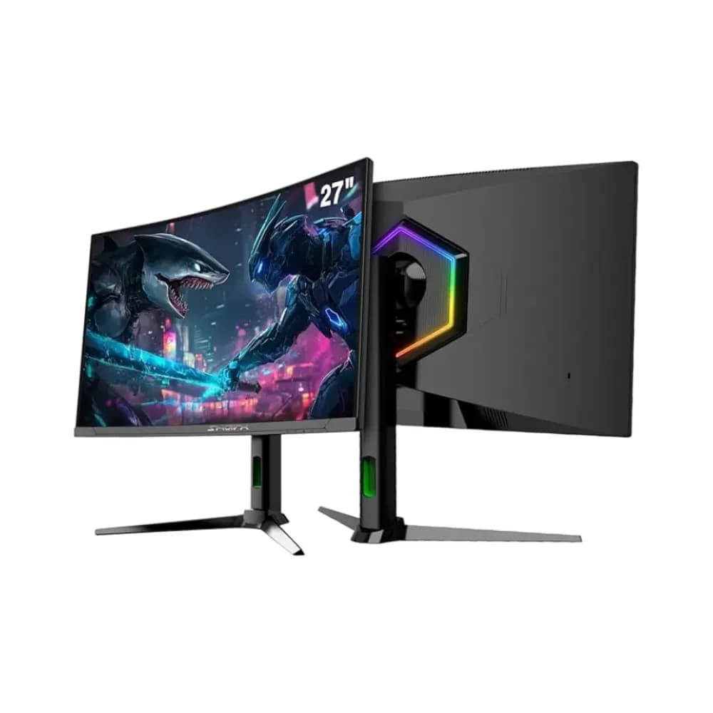 SHARX Gaming Monitor 27 inch|OD 300Hz Refresh Rate |0.3ms (MPRT) Response Time |Curved VA |FHD|2.1 HDMI |Adjustable Stand |RGB Backlight|3W Speaker |Free Sync - Modern Electronics