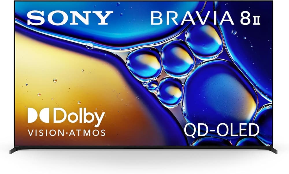 سوني تلفزيون برافيا 8 II 55 بوصة QD OLED سمارت جوجل تي في 4 كيه، معالج XR مع تقنية الذكاء الاصطناعي، تصميم رفيع للغاية، تلفزيون 120 هرتز، دولبي فيجن/اتموس، ميزات حصرية لبلاي ستيشن 5، K-55XR80M2، موديل - Modern Electronics