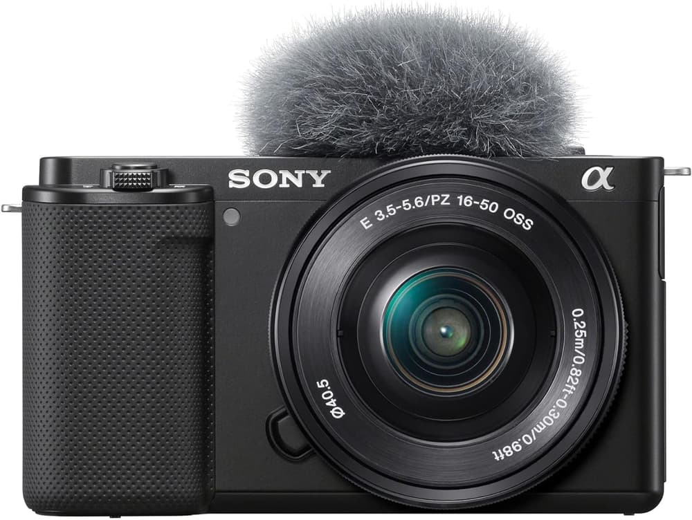 Sony ZV-E10 vlog Camera with Shooting Grip Wireless Remote Commander Wireless Microphone and 64 GB SD Card - Modern Electronics