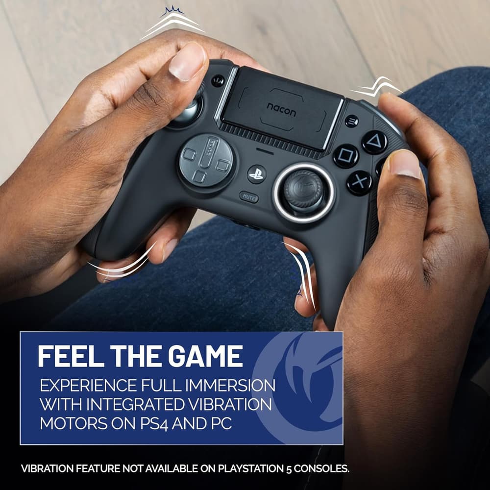 Nacon Revolution 5 Pro Officially Licensed PlayStation Wireless Gaming Controller for PS5 / PS4 / PC - Hall Effect, Trigger Stops, Mappable Buttons, Bluetooth Audio - Arctic Camo - Modern Electronics
