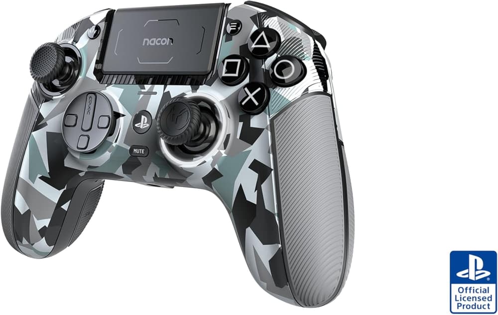 Nacon Revolution 5 Pro Officially Licensed PlayStation Wireless Gaming Controller for PS5 / PS4 / PC - Hall Effect, Trigger Stops, Mappable Buttons, Bluetooth Audio - Arctic Camo - Modern Electronics