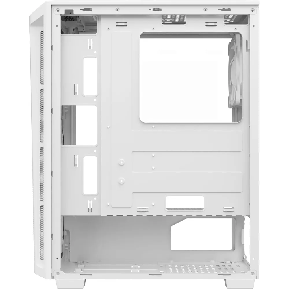 SHARX RAZORFIN ARGB ATX PC Case With Front Mesh Panel (R-200W) |4 x 120mm Pre-Installed Fans| Remote Controller|Glass Side Panel|Ports Type C |1 / USB3.0 |1 / USB2.0 |2 / Buttons: Power |Reset |LED - Modern Electronics