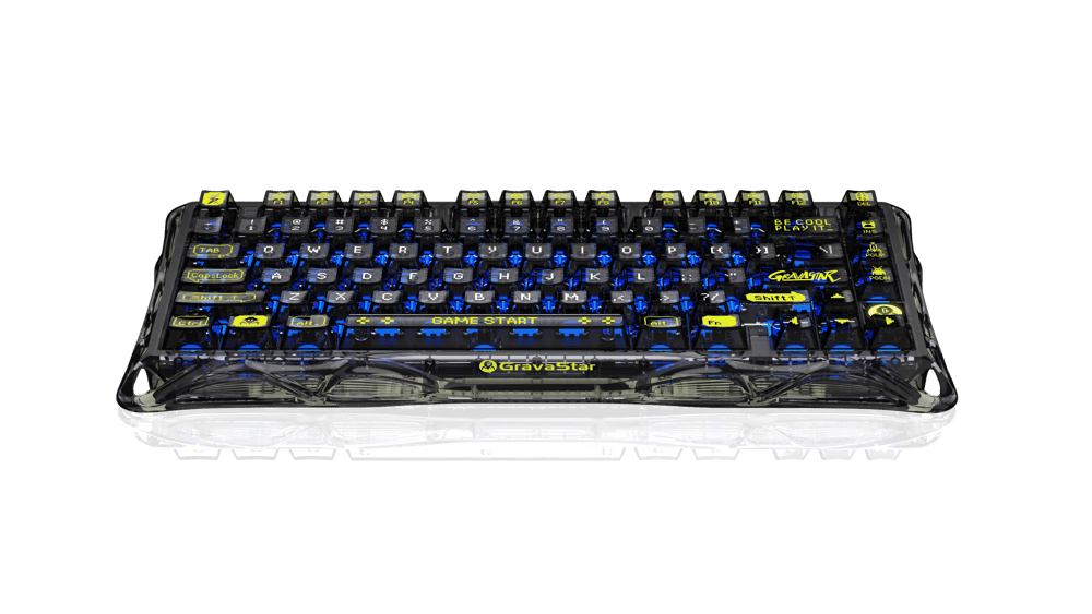 GravaStar Mercury K1 Lite Mechanical Gaming Keyboard - Transparent Black - Modern Electronics