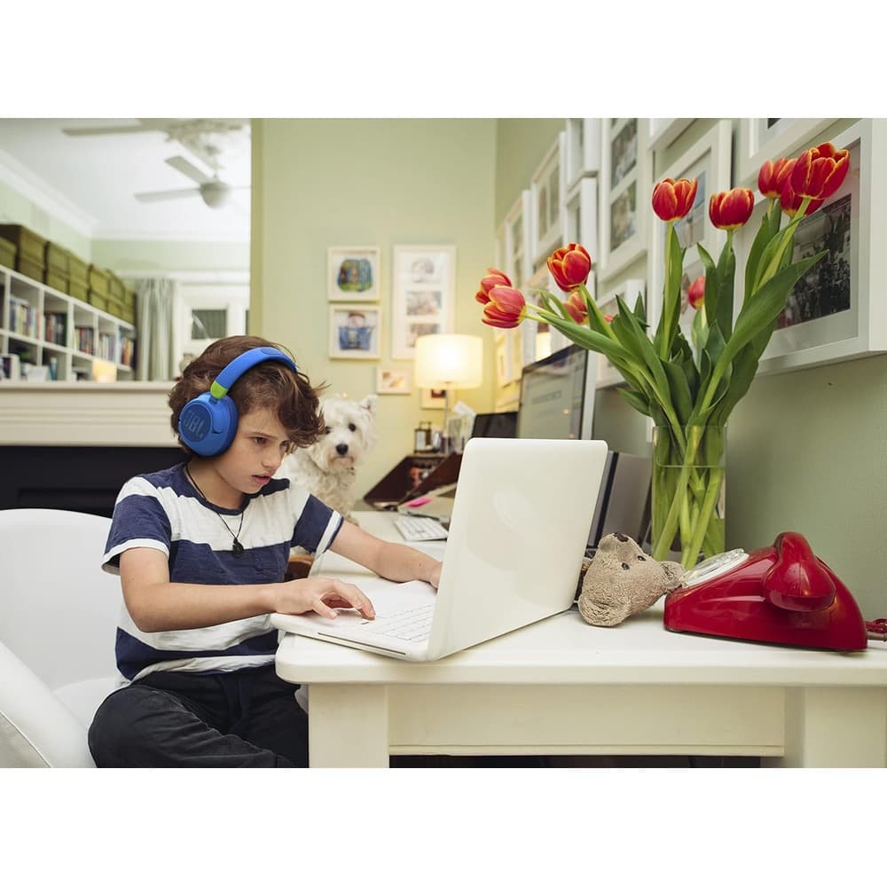JBL JR460NC Wireless Over-Ear Noise Cancelling Kids Headphones |Built-In Mic| 20 Hour Battery |Blue - Modern Electronics