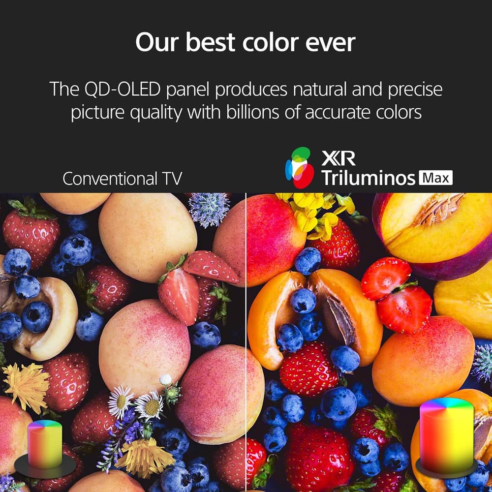 سوني تلفزيون برافيا 8 II 55 بوصة QD OLED سمارت جوجل تي في 4 كيه، معالج XR مع تقنية الذكاء الاصطناعي، تصميم رفيع للغاية، تلفزيون 120 هرتز، دولبي فيجن/اتموس، ميزات حصرية لبلاي ستيشن 5، K-55XR80M2، موديل - Modern Electronics