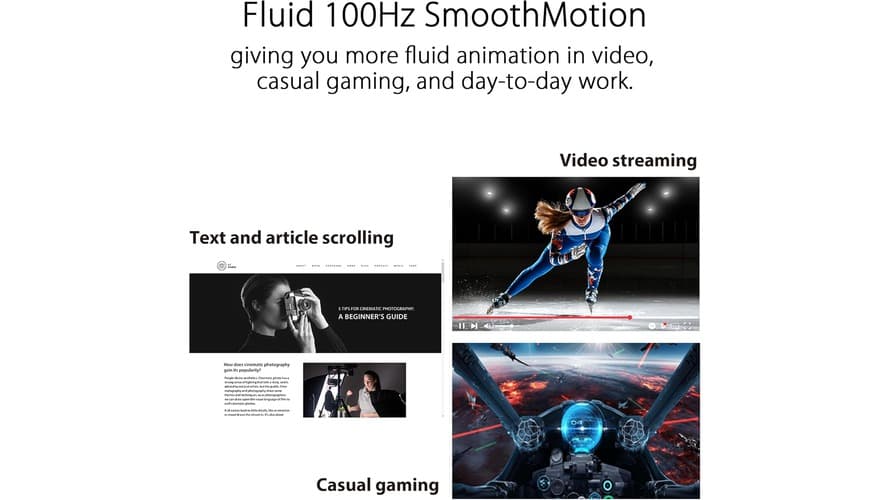 Asus 27 inch VA27EHF LED Gaming Monitor | Full HD 1080p | 1ms | 100Hz | Dynamic Action Sync | Frameless Design - Black - Modern Electronics