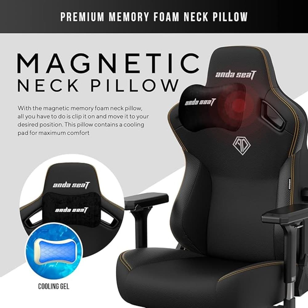 Andaseat Kaiser 3 Series Premium Gaming Chair Large | PVC Black - Modern Electronics