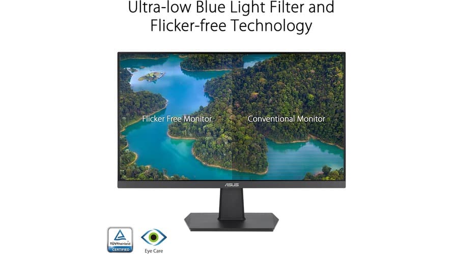 Asus 27 inch VA27EHF LED Gaming Monitor | Full HD 1080p | 1ms | 100Hz | Dynamic Action Sync | Frameless Design - Black - Modern Electronics