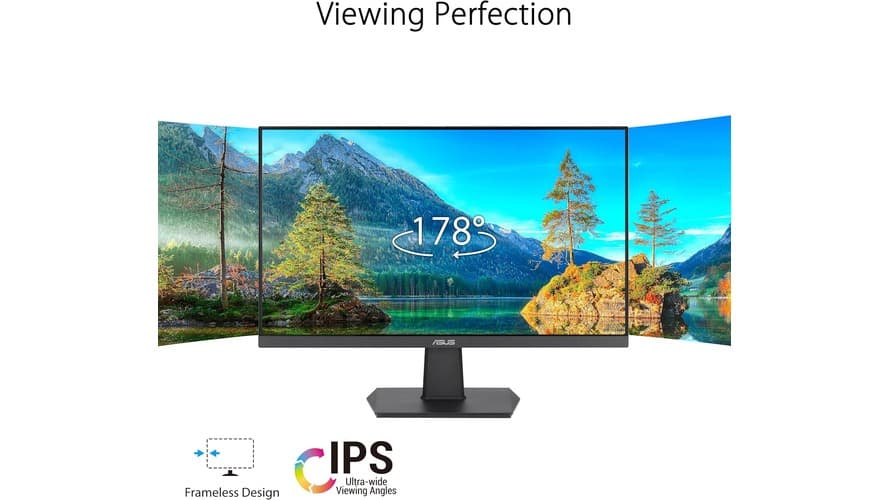 Asus 27 inch VA27EHF LED Gaming Monitor | Full HD 1080p | 1ms | 100Hz | Dynamic Action Sync | Frameless Design - Black - Modern Electronics