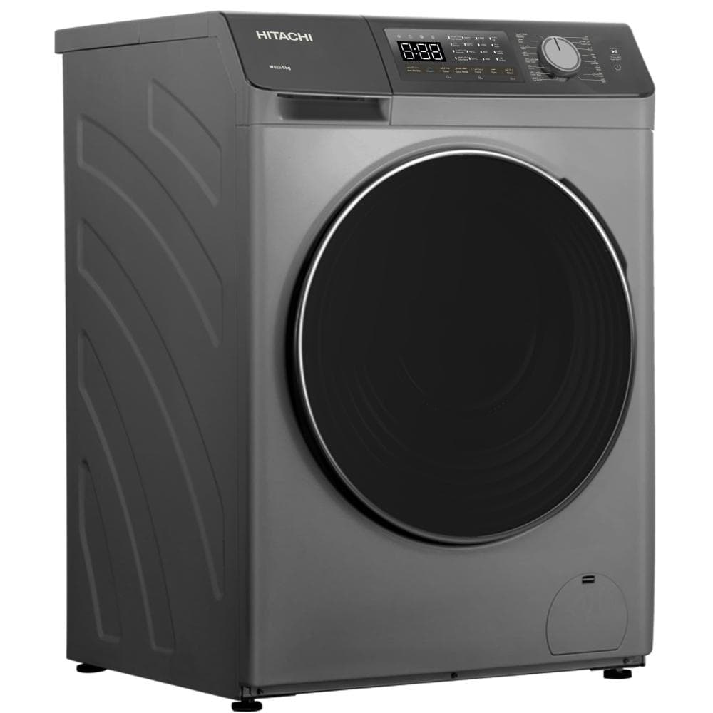 Hitachi Front Load Washing Machine 9KG |16 Prog |1400 RPM |Inverter |Silver - Modern Electronics