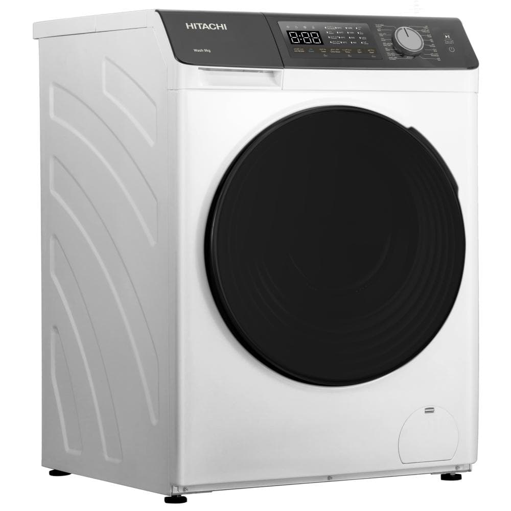 Hitachi Washing machine Front Load 9KG |16 Prog |1400 RPM |Inverter |White - Modern Electronics