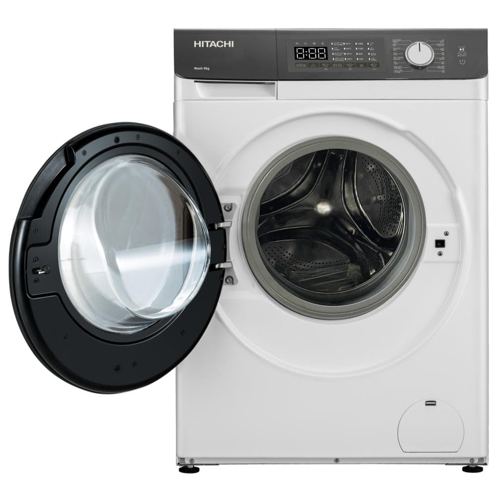 Hitachi Washing machine Front Load 9KG |16 Prog |1400 RPM |Inverter |White - Modern Electronics