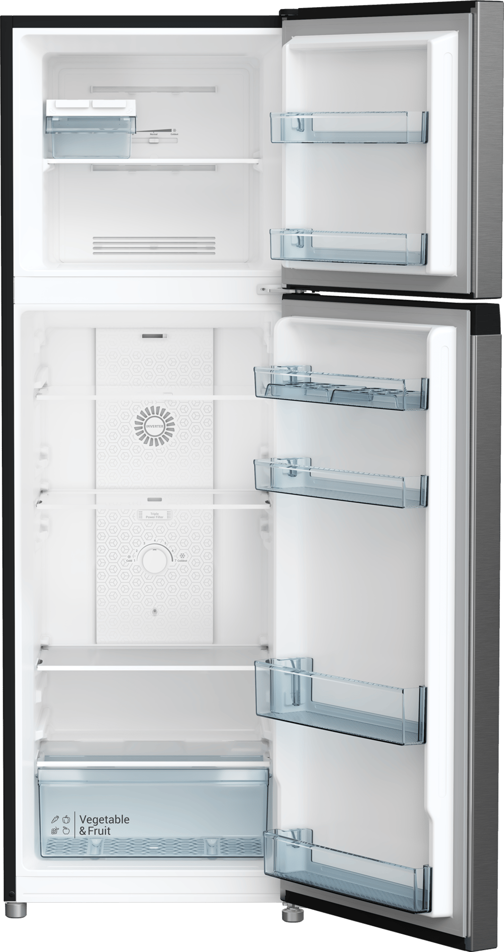 Hitachi HRTN5275MXSA double door refrigerator 9.2 Cu ,260 Ltr - Modern Electronics