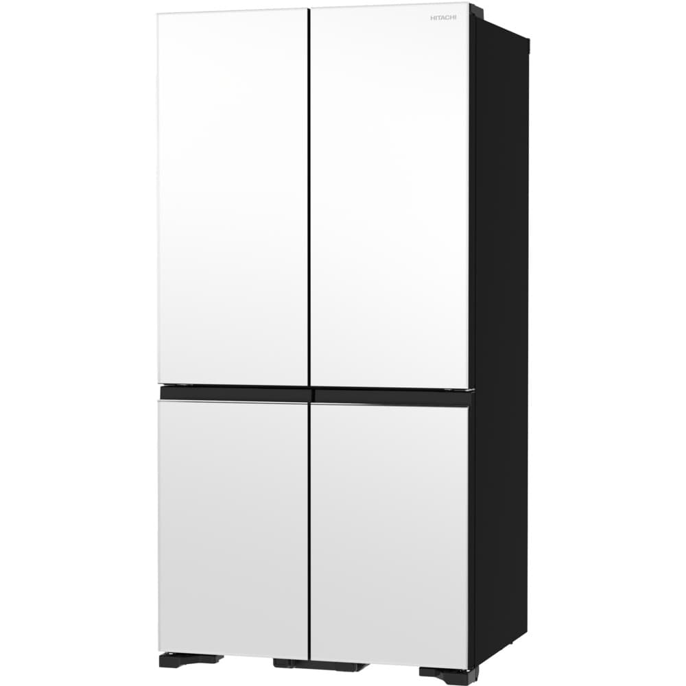 Hitachi 20.3 Cu.Ft DX 4 Door Bottom Freezer Refrigerator |Vacuum Compartment |Glass White - Modern Electronics