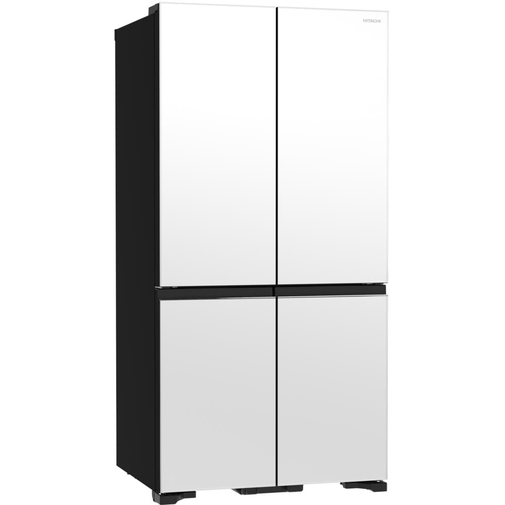Hitachi 20.3 Cu.Ft DX 4 Door Bottom Freezer Refrigerator |Vacuum Compartment |Glass White - Modern Electronics
