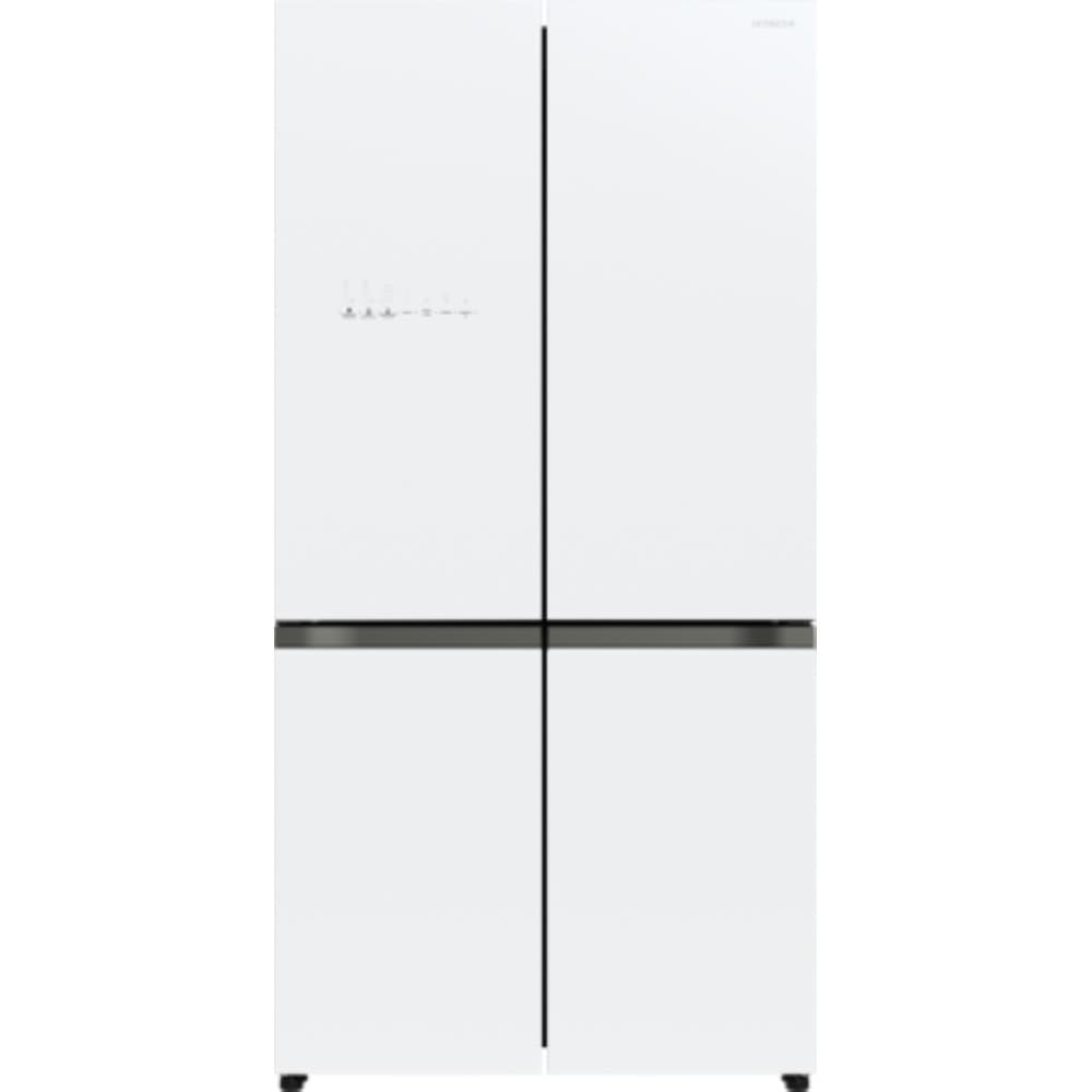 Hitachi 20.3 Cu.Ft DX 4 Door Bottom Freezer Refrigerator |Vacuum Compartment |Glass White - Modern Electronics