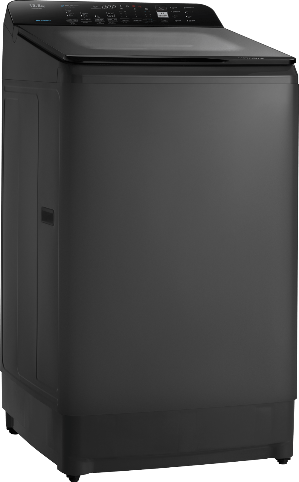Hitachi 10.5KG Top Load Washing Machine | Fully Automatic | Dual Waterfall | Air Jet Dry | Hand Wash Mode | Auto Self Clean - Dark gray - Modern Electronics