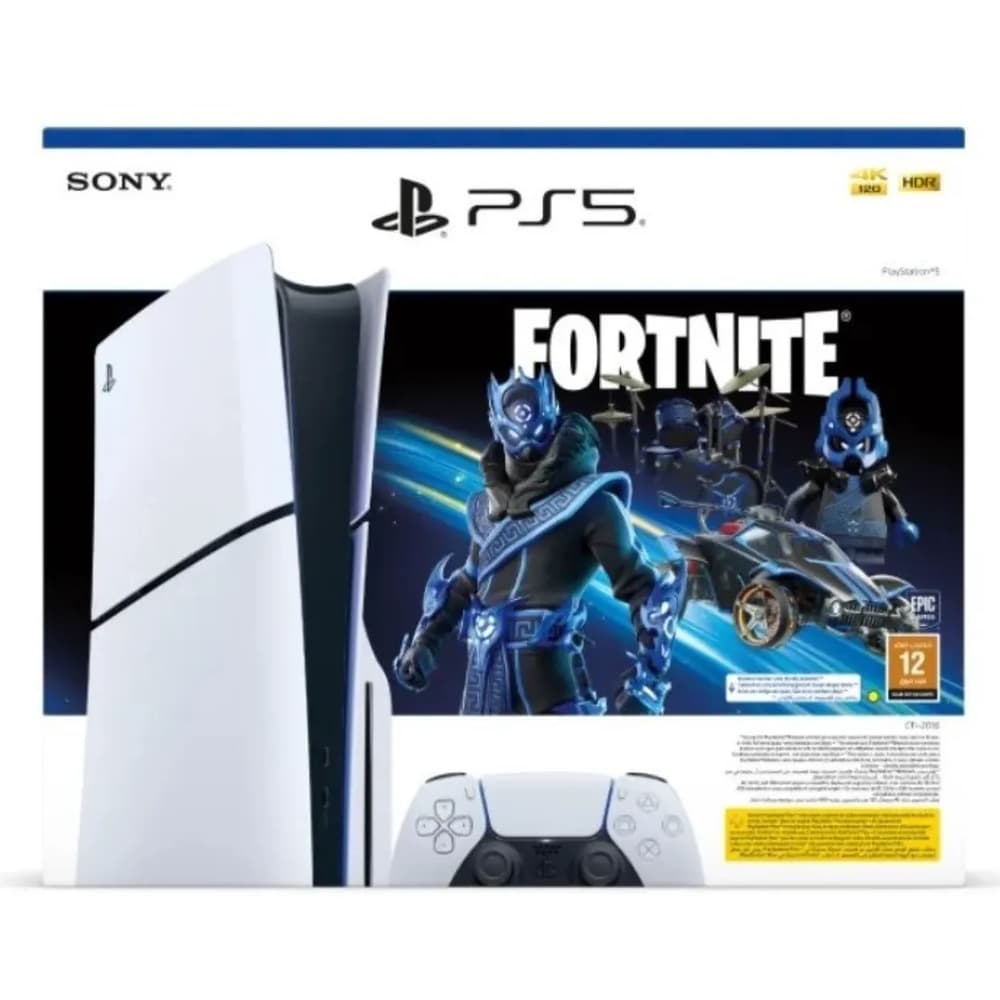 PlayStation 5 Slim Bluray Disc Console with Fortnite Cobalt Star DLC Voucher bundle - Modern Electronics