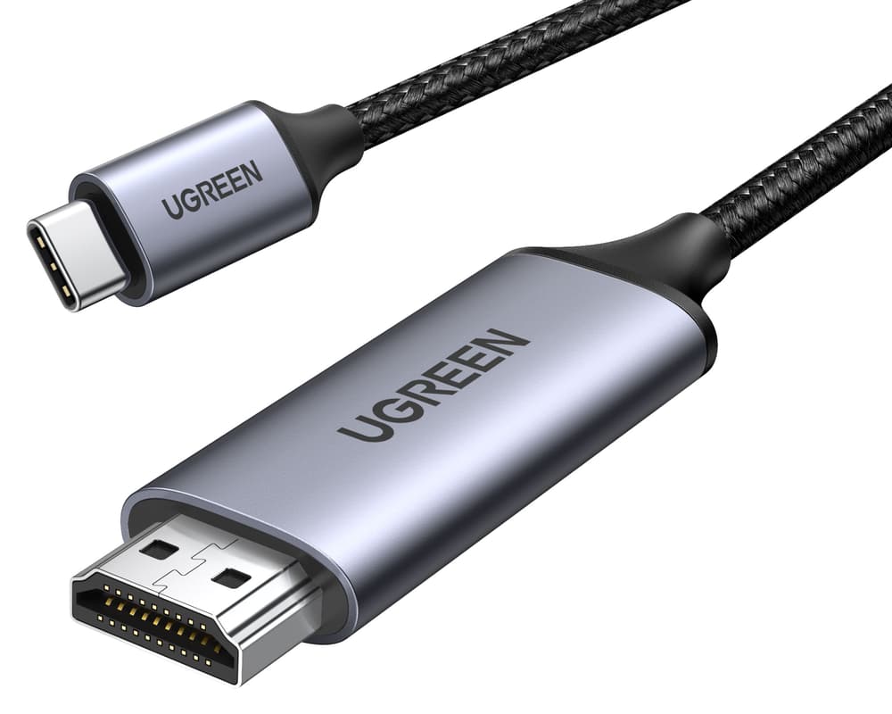 يوجرين كابل USB-C إلى HDMI بطول 1.5 متر بغلاف ألومنيوم | رمادي أسود - Modern Electronics