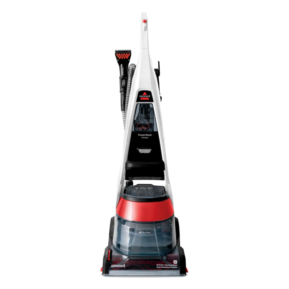 BISSELL PowerWash Premier Upright Carpet & Furniture Deep Vacuum Cleaner | 1456E | Pearl White/Mambo Red - Modern Electronics