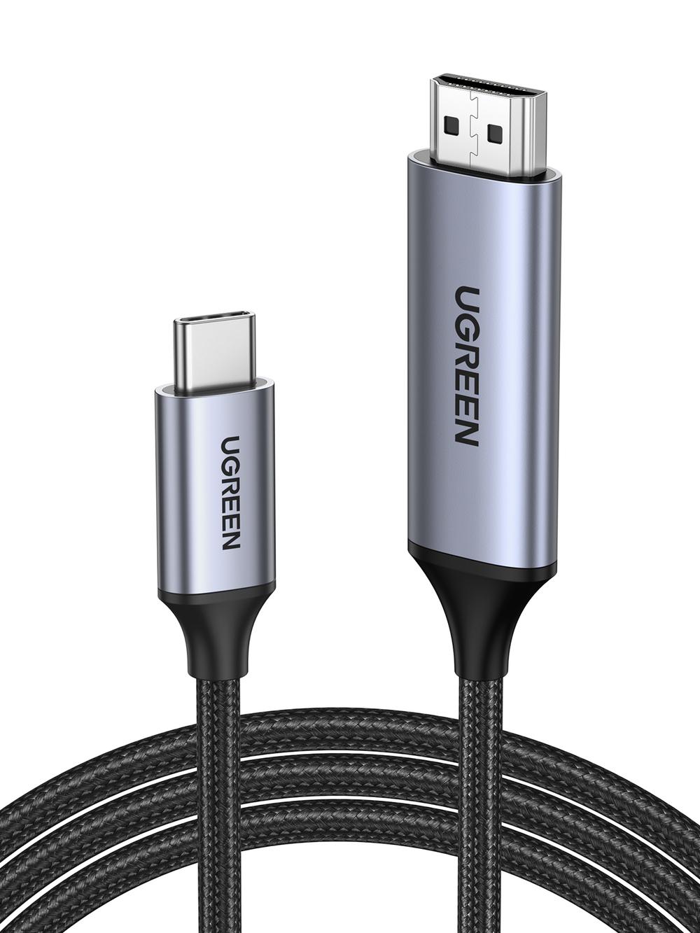 يوجرين كابل USB-C إلى HDMI بطول 1.5 متر بغلاف ألومنيوم | رمادي أسود - Modern Electronics