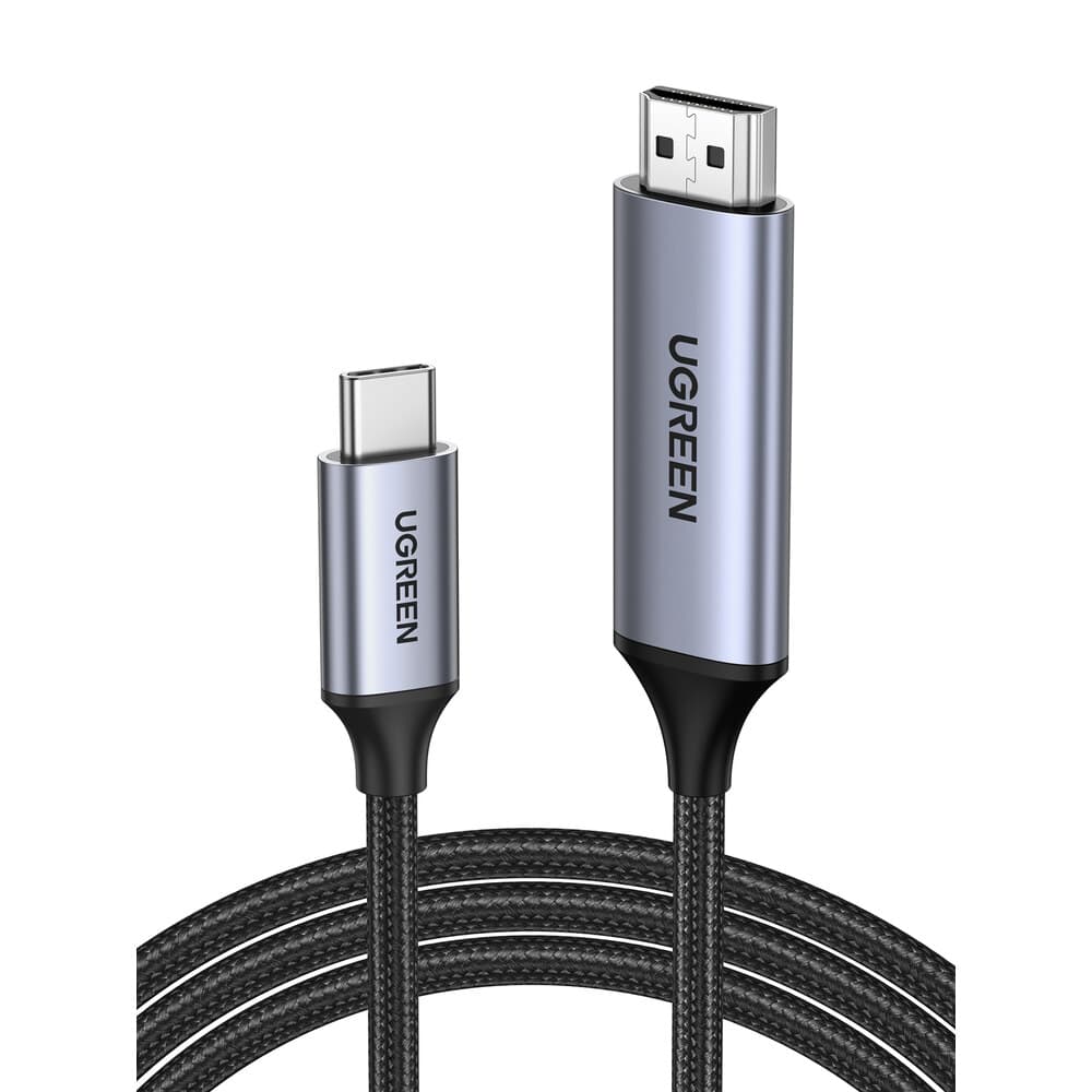 يوجرين كابل USB-C إلى HDMI بطول 1.5 متر بغلاف ألومنيوم | رمادي أسود - Modern Electronics