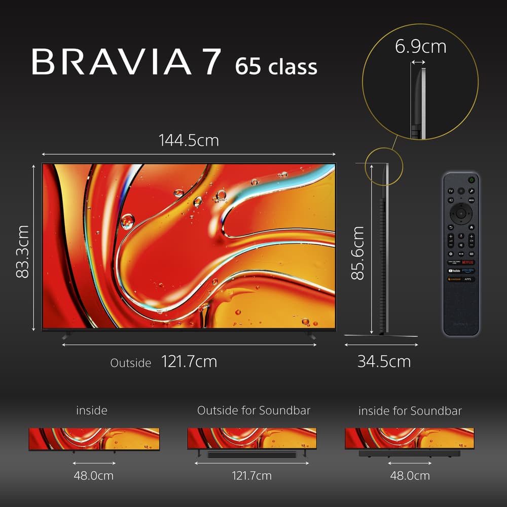 Sony BRAVIA 7|65 inch| Mini-LED|XR BACKLIGHT MASTER DRIVE|XR Processor|HDR|2024 Model - Modern Electronics