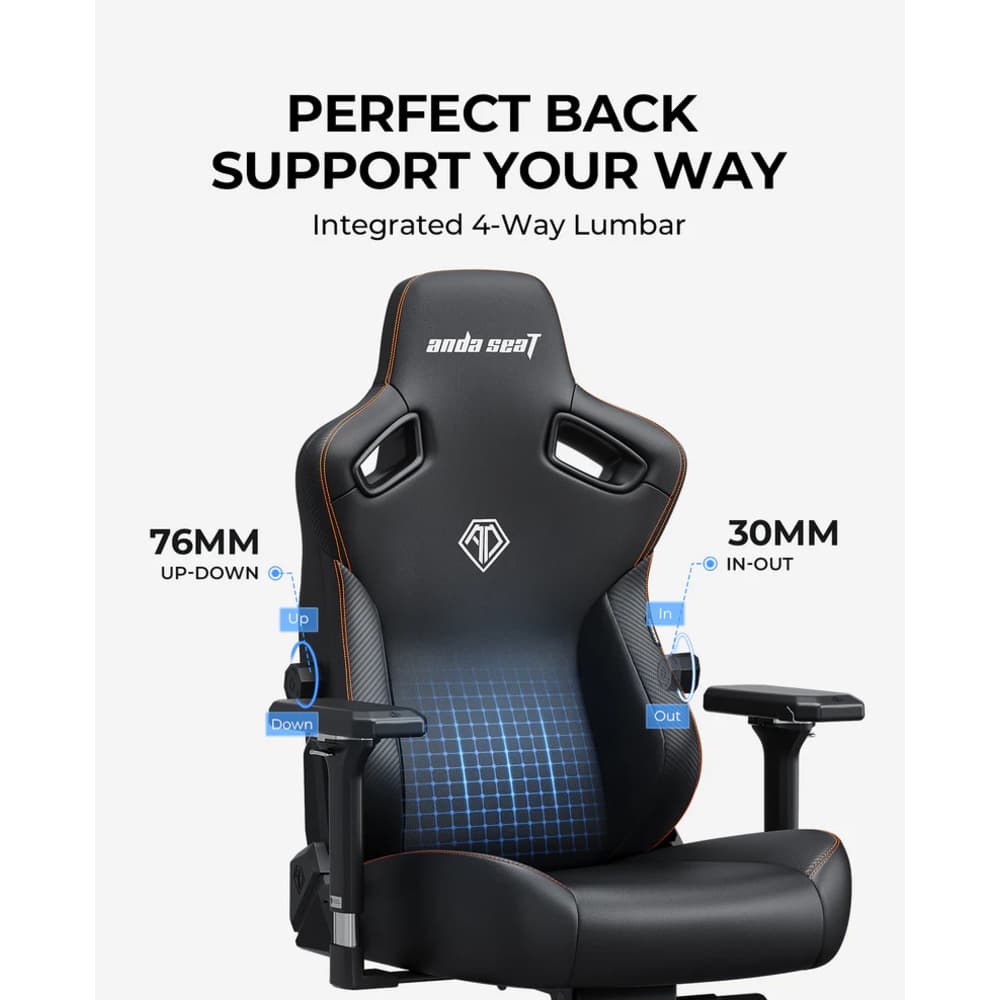 Andaseat Kaiser 3 Series Premium Gaming Chair XL | PVC Black - Modern Electronics