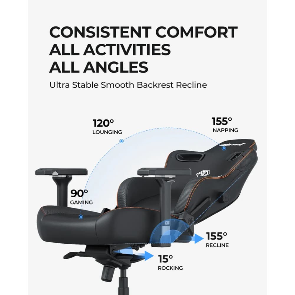 Andaseat Kaiser 3 Series Premium Gaming Chair XL | PVC Black - Modern Electronics