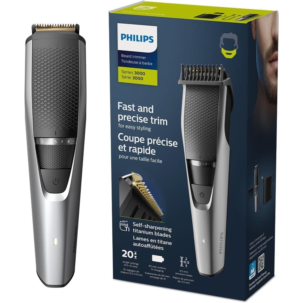 Philips BT3232 15 New Beard Trimmer 3000 with Hair Lift and Trim Comb with USBA charging - Modern Electronics