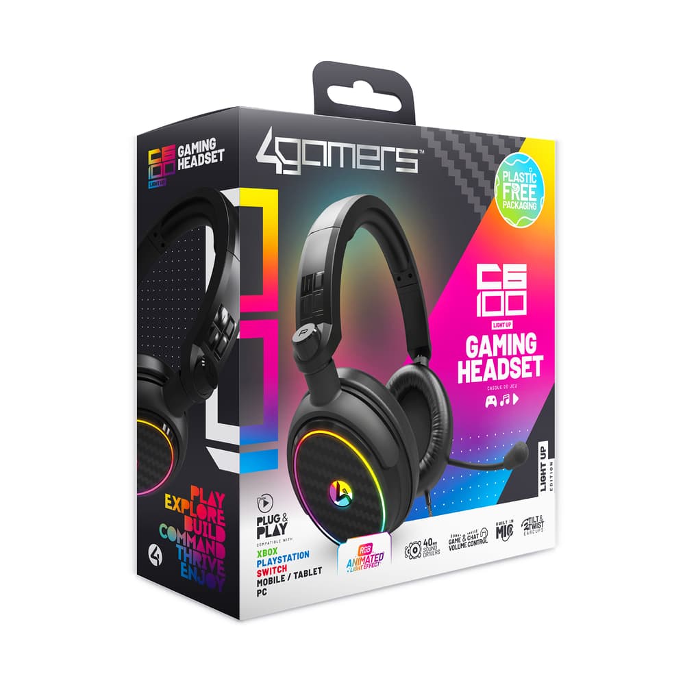 4GAMERS C6 100 LED Gaming Headset |Black  - Modern Electronics