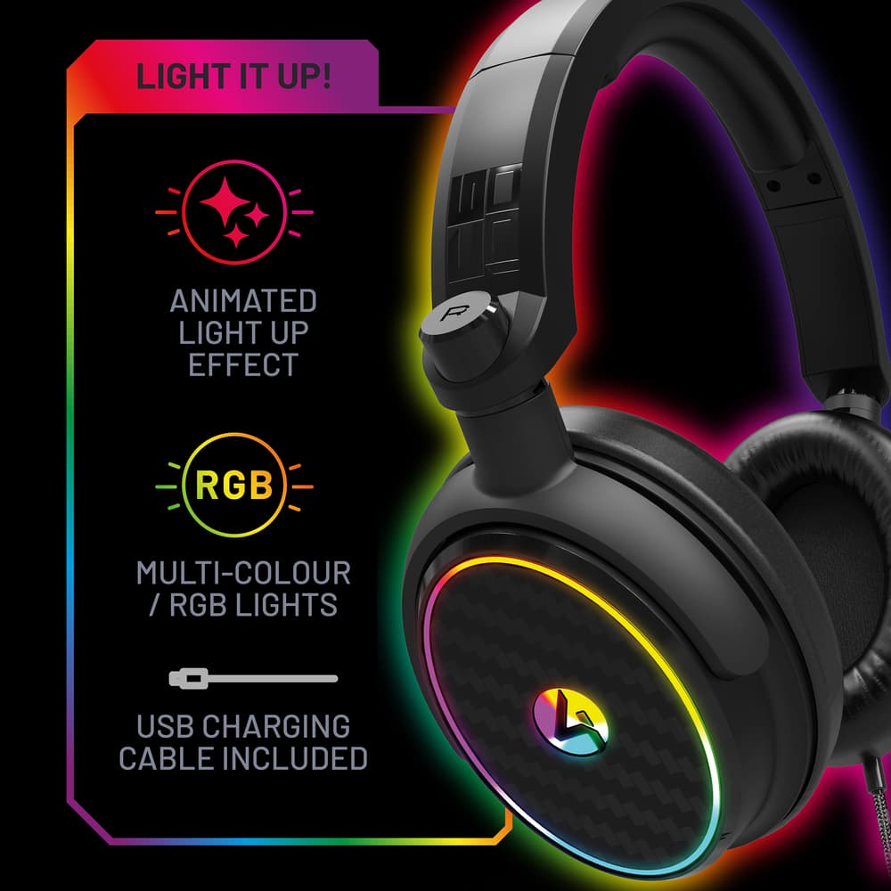 4GAMERS C6 100 LED Gaming Headset |Black  - Modern Electronics