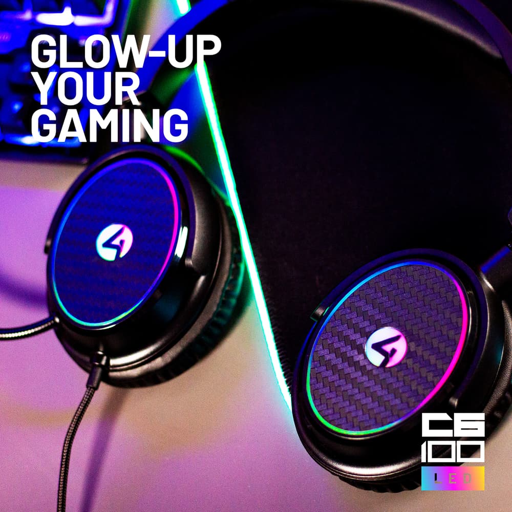 4GAMERS C6 100 LED Gaming Headset |Black  - Modern Electronics