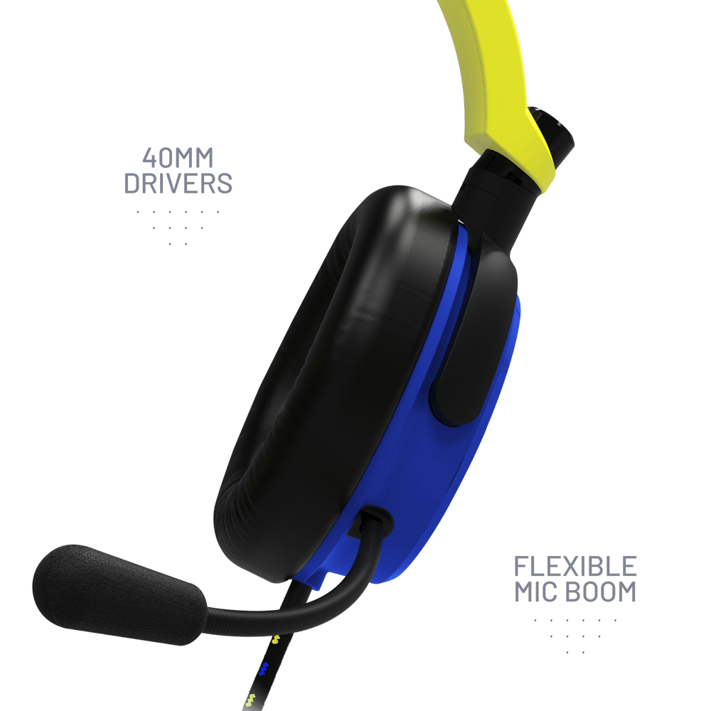 4Gamers C6-100 Gaming Headset for Switch, XBOX, PS4/PS5, PC - Neon Yellow/Blue - Modern Electronics