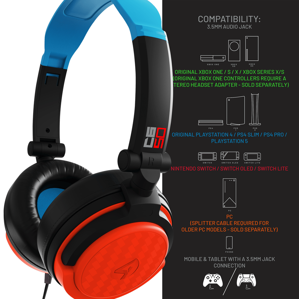 4Gamers MARAUDER Gaming Headset for XBOX, PS4/PS5, Switch, PC - Red Camo - Modern Electronics