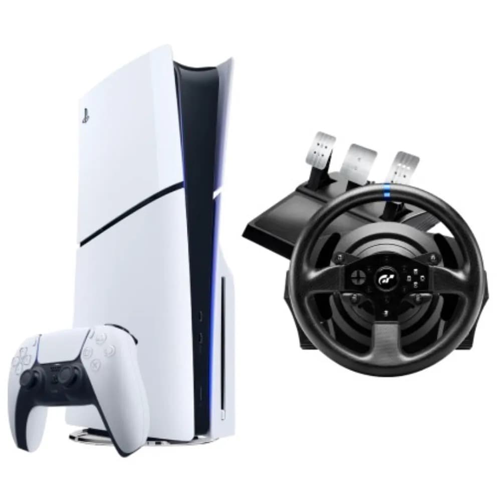 PlayStation 5 Slim Bluray Disc Console bundle with Thrustmaster T300 RS GT Edition for PS5 - Modern Electronics