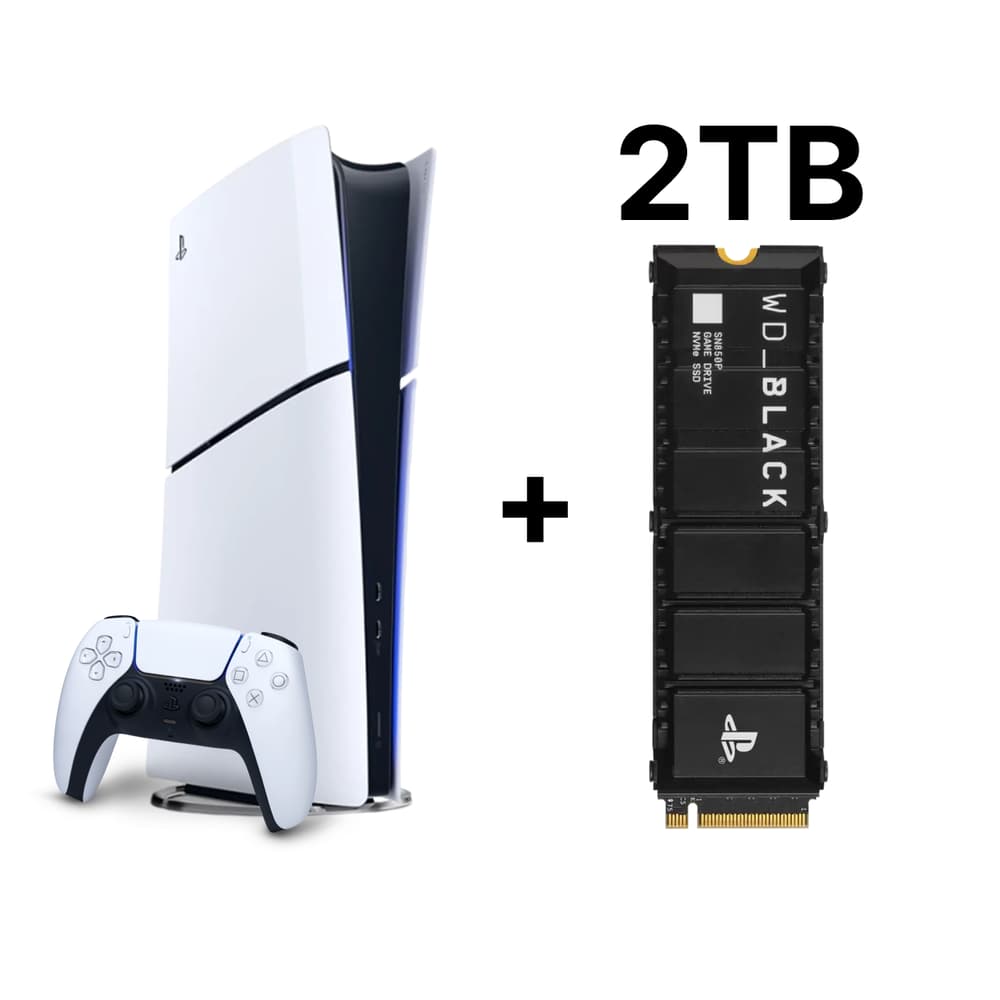 PlayStation 5 Slim Digital Edition Console with WD BLACK SN850P NVMe SSD for PS5 consoles 2TB SSD - Modern Electronics