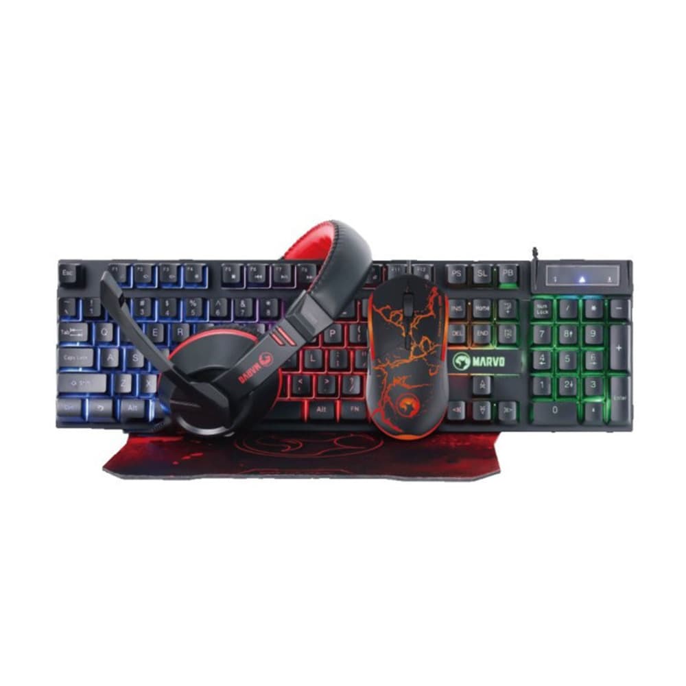 MARVO Scorpion CM409 Keyboard + Mouse + Mouse Pad + Headset - Modern Electronics