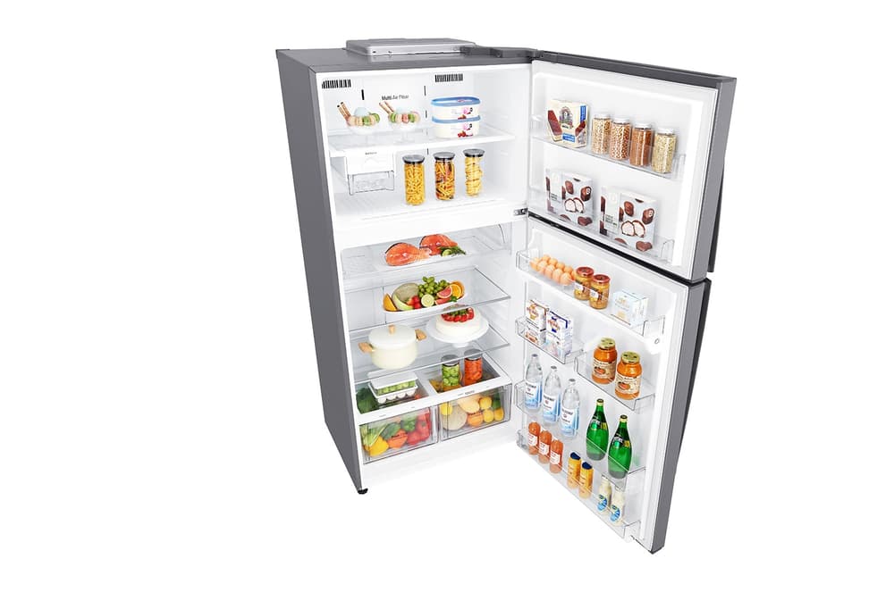 LG Refrigerator 2D 20.9 CuFt | WiFi |Bar Handle |Touch LED Display |Multi Air Flow |Hygiene Fresh+|Silver - Modern Electronics